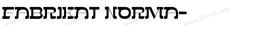 Fabrikat Norma字体转换